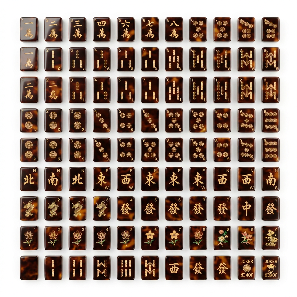 Custom UV Printing Acrylic American Mahjong Set – 166 Tiles for OEM & ODM detail