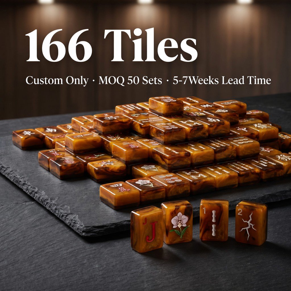 Custom UV Printing Acrylic American Mahjong Set – 166 Tiles for OEM & ODM