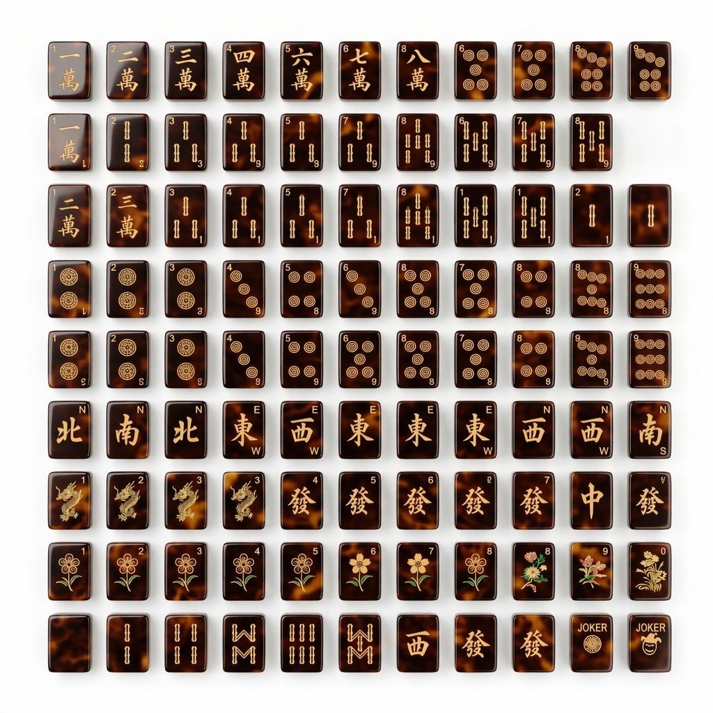 Custom UV Printing Acrylic American Mahjong Set – 166 Tiles for OEM & ODM view 3