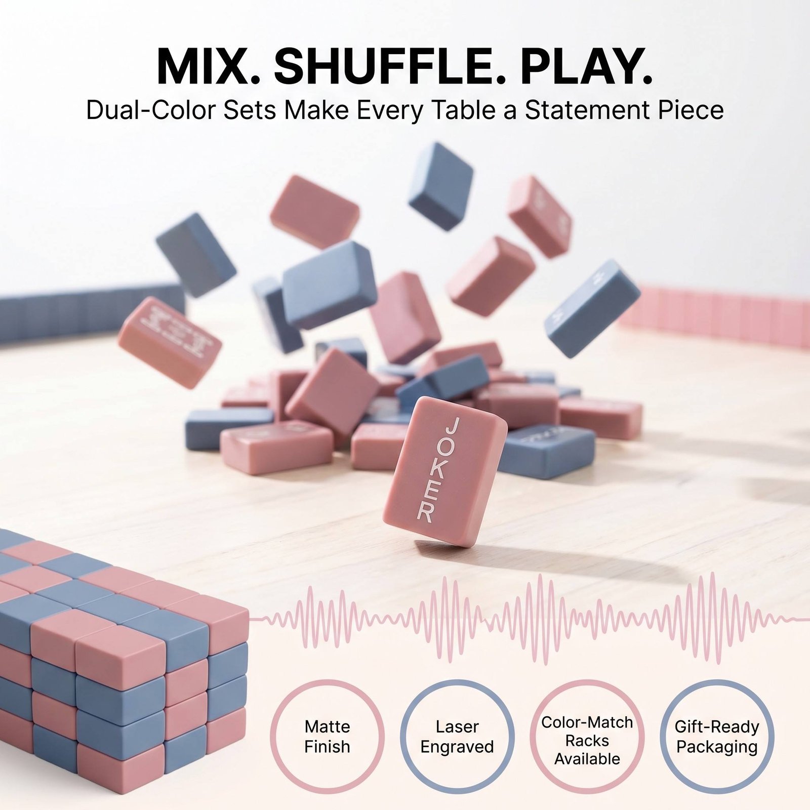 Custom Signature Acrylic American Mahjong Set – 166 Tiles for OEM & ODM detail