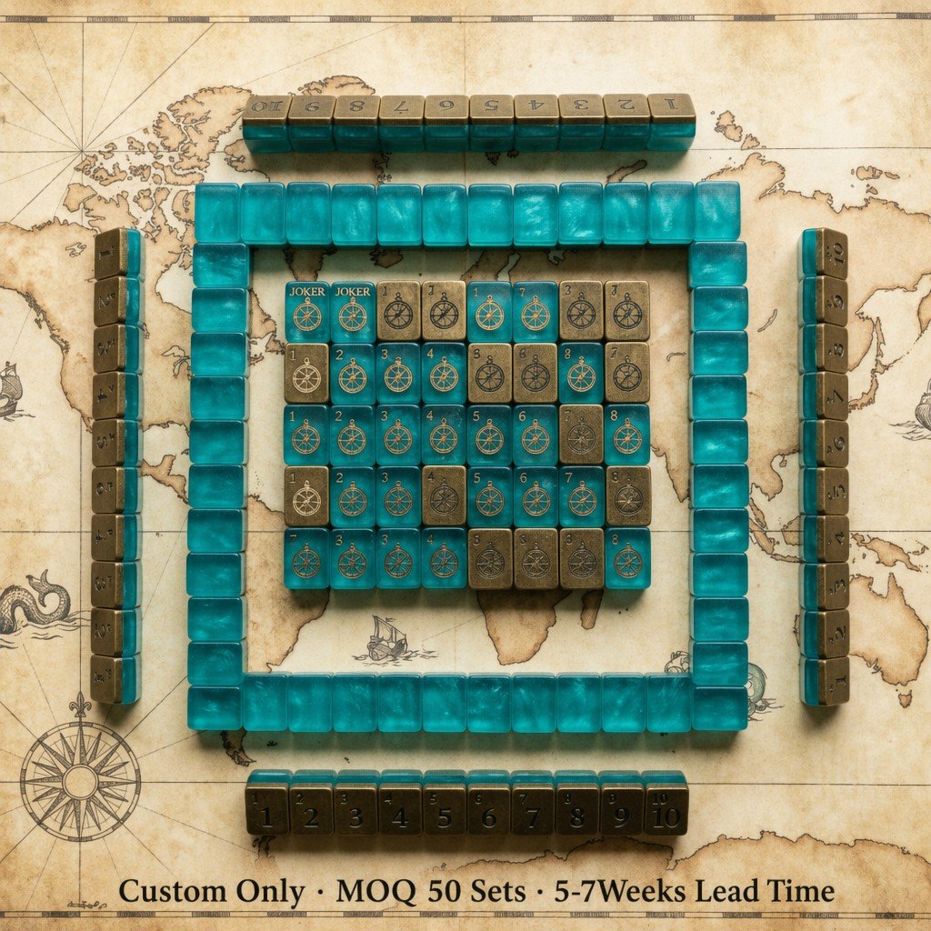 Custom Translucent Acrylic American Mahjong Set – 166 Tiles for OEM & ODM