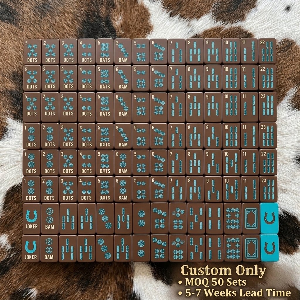 Custom Western Boot Acrylic American Mahjong Set – 166 Tiles for OEM & ODM