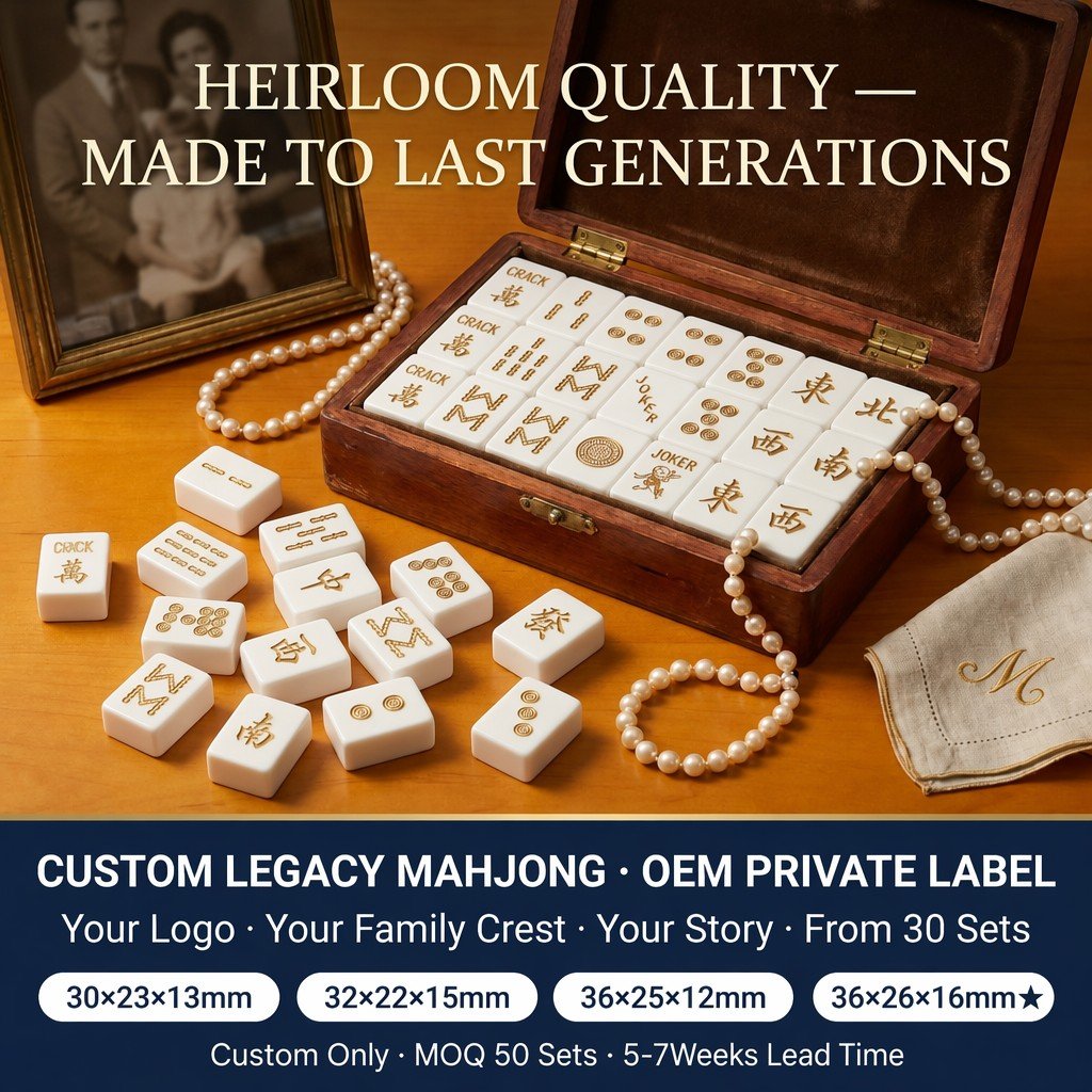 Custom Portable Acrylic American Mahjong Set – 166 Tiles for OEM & ODM