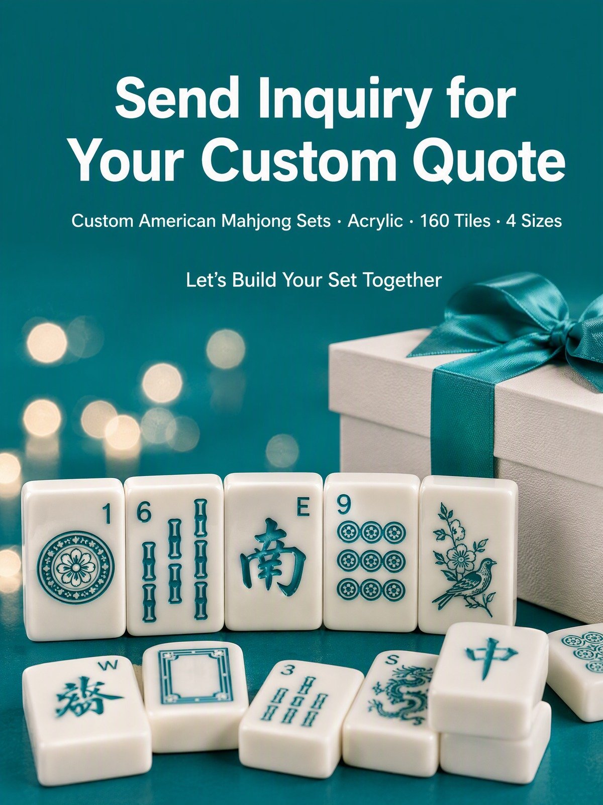 Custom Solid Acrylic American Mahjong Set – 160 Tiles for OEM & ODM detail