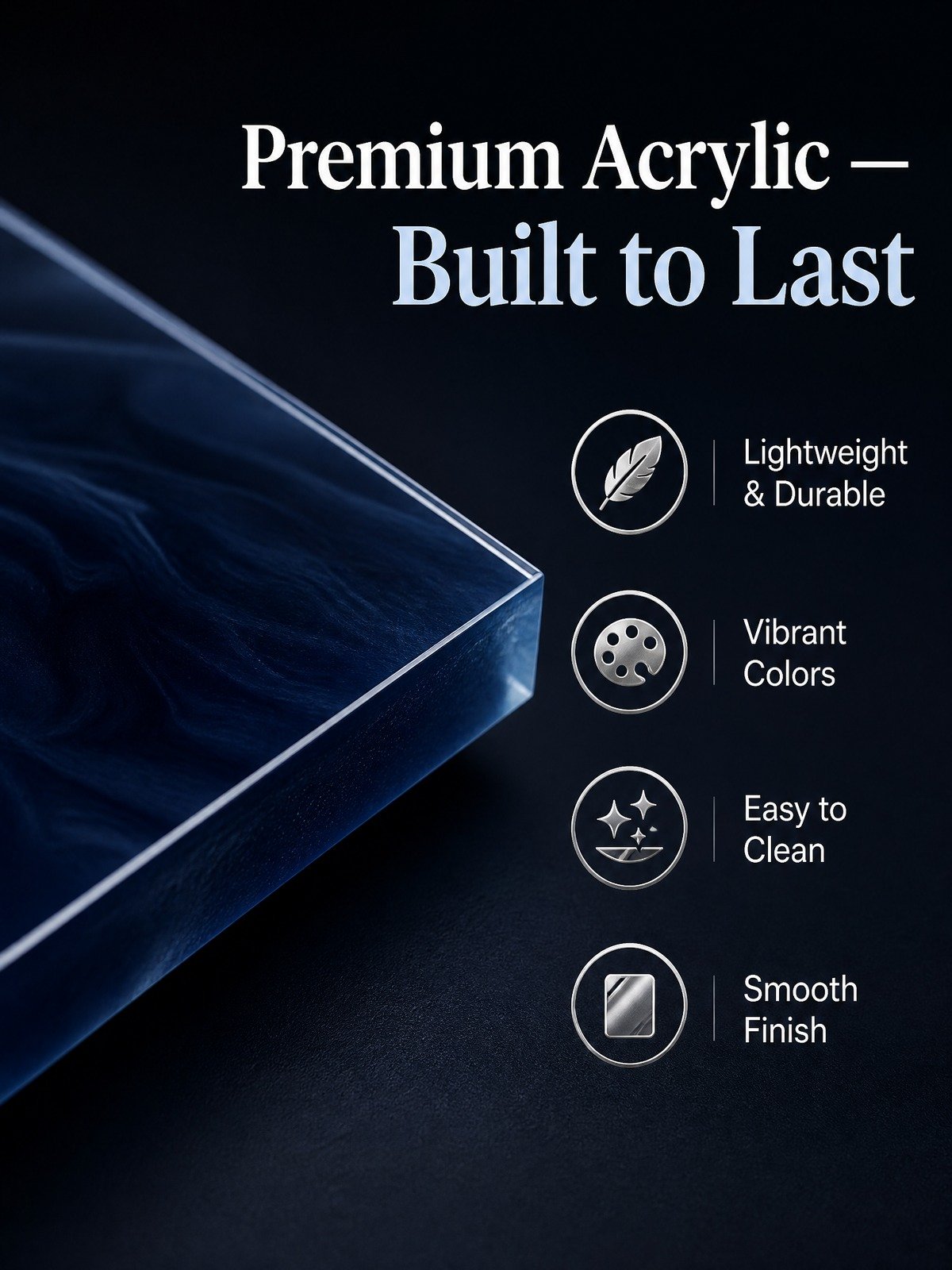 Custom Midnight Navy Acrylic American Mahjong Set – 160 Tiles for OEM & ODM (CS-115) detail
