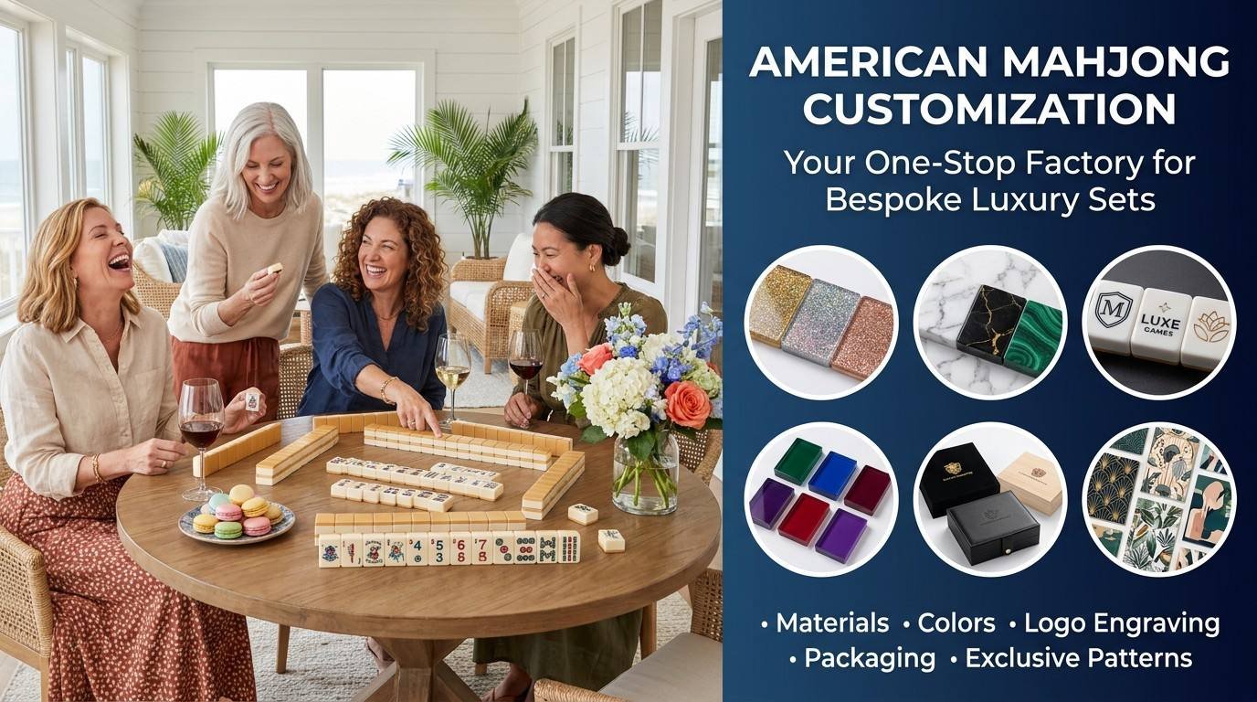 Custom Christmas Acrylic American Mahjong Set – 160 Tiles for OEM & ODM detail