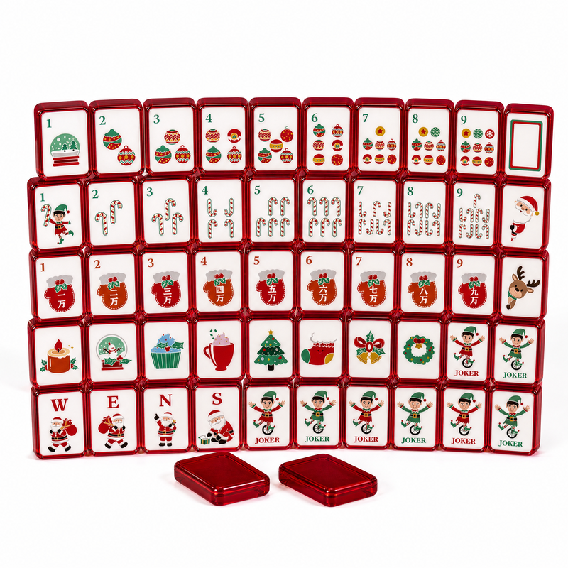 Custom Christmas Acrylic American Mahjong Set – 160 Tiles for OEM & ODM