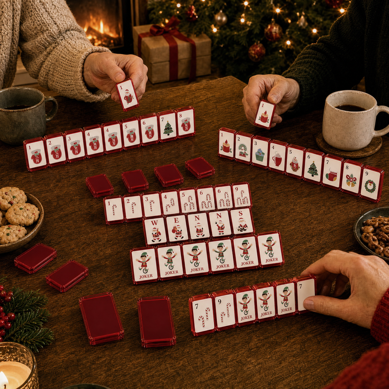 Custom Christmas Acrylic American Mahjong Set – 160 Tiles for OEM & ODM view 7