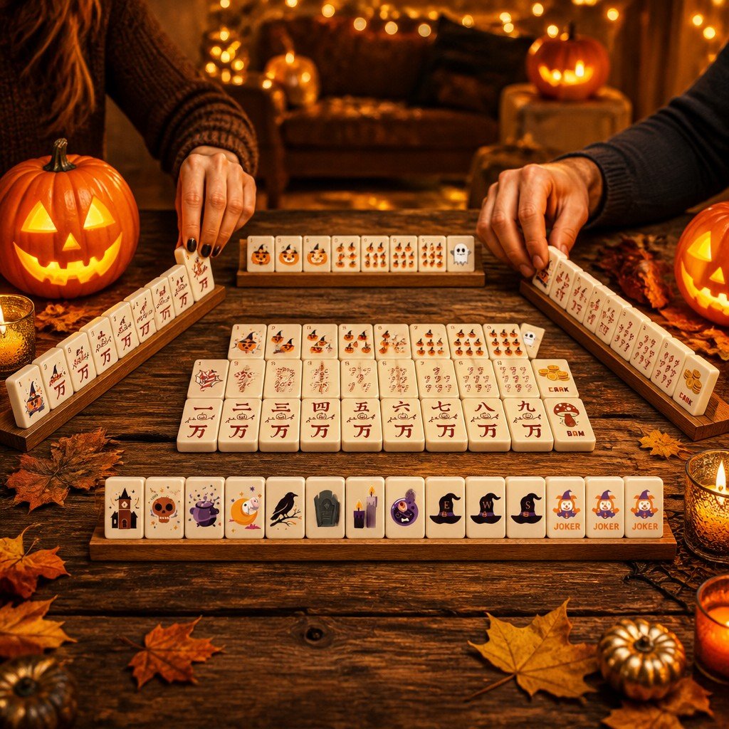 Custom Halloween Acrylic American Mahjong Set – 160 Tiles for OEM & ODM view 6